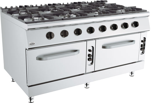 Pro 900 Cuisiniere A Gaz 8 Br. Avec Four À Gaz
