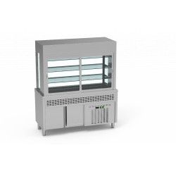 Vitrine self réfrigérée 3 niveaux libre-service + réserve ERATOS SVPPR-160