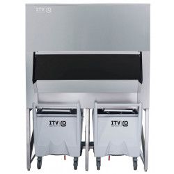 Bac de stockage de glace avec chariot ITV SCD800 1036 kg