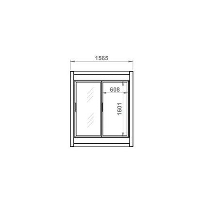 Armoire froide démontable positive 2 portes vitrées CORECO AFD-2R-PC - 1590x990x2160 mm