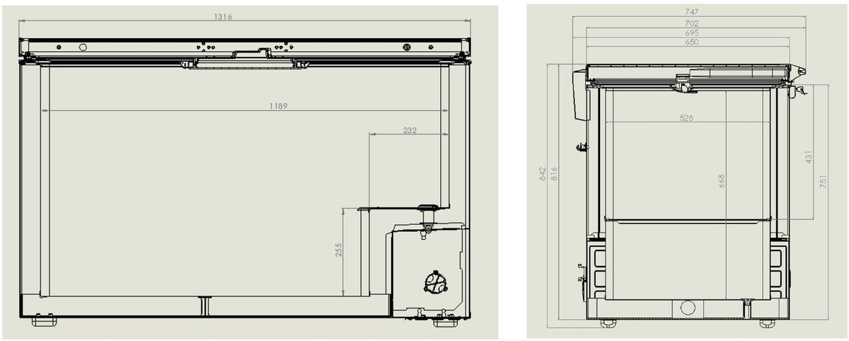 Congélateur Bahut Couvercle En Inox 407 L - Combisteel 7151.1110