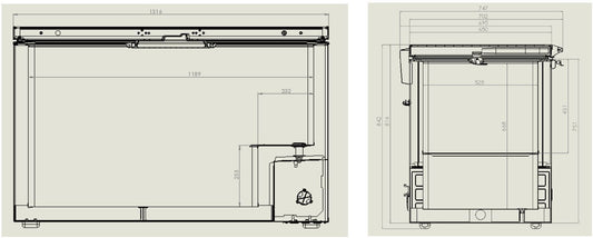 Congélateur Bahut Couvercle En Inox 407 L - Combisteel 7151.1110