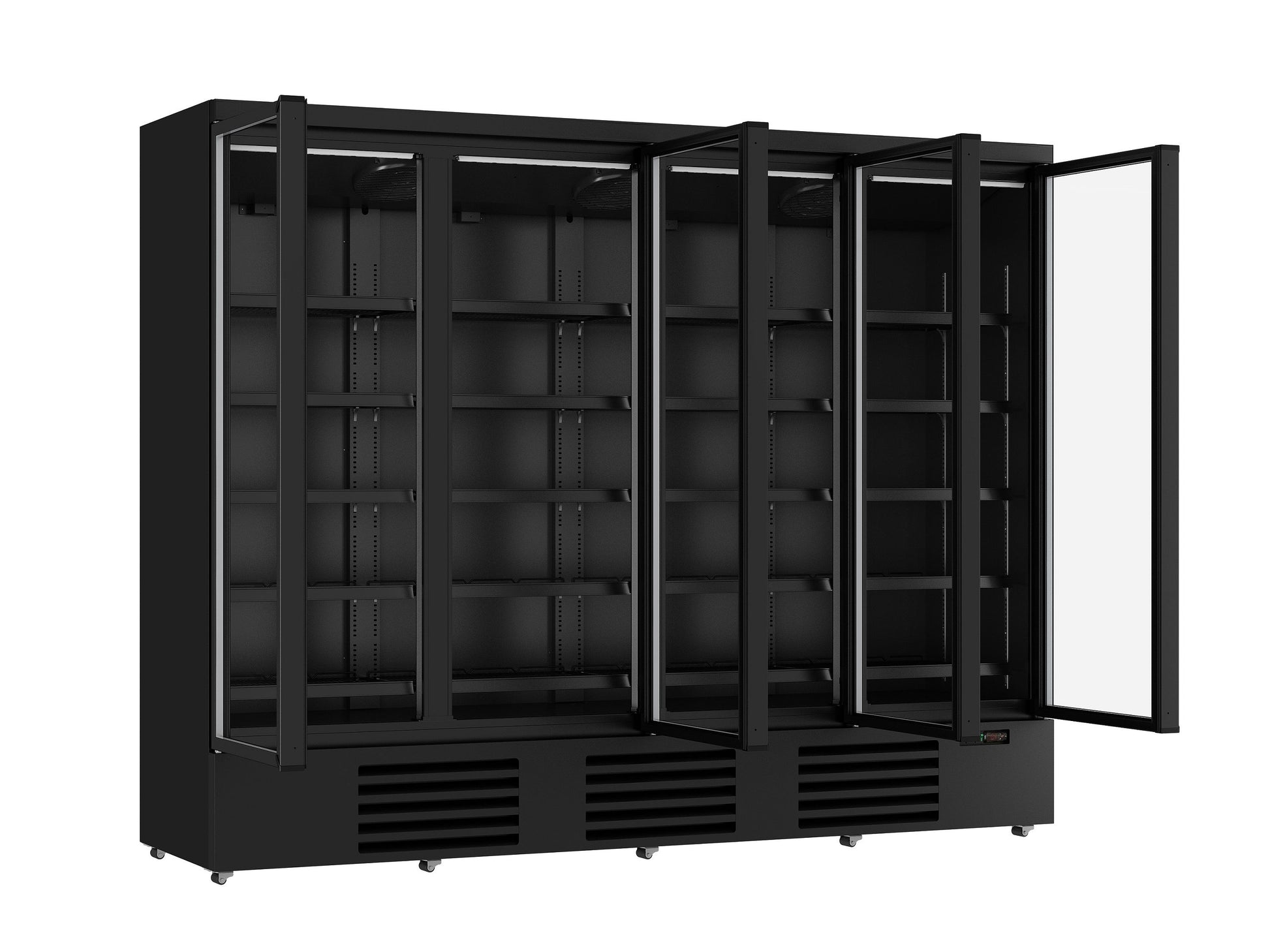 Armoire Positive 4 Portes En Verre Noir Jde-2025R Bl *Transport Sur Demande* - Combisteel 7455.2240
