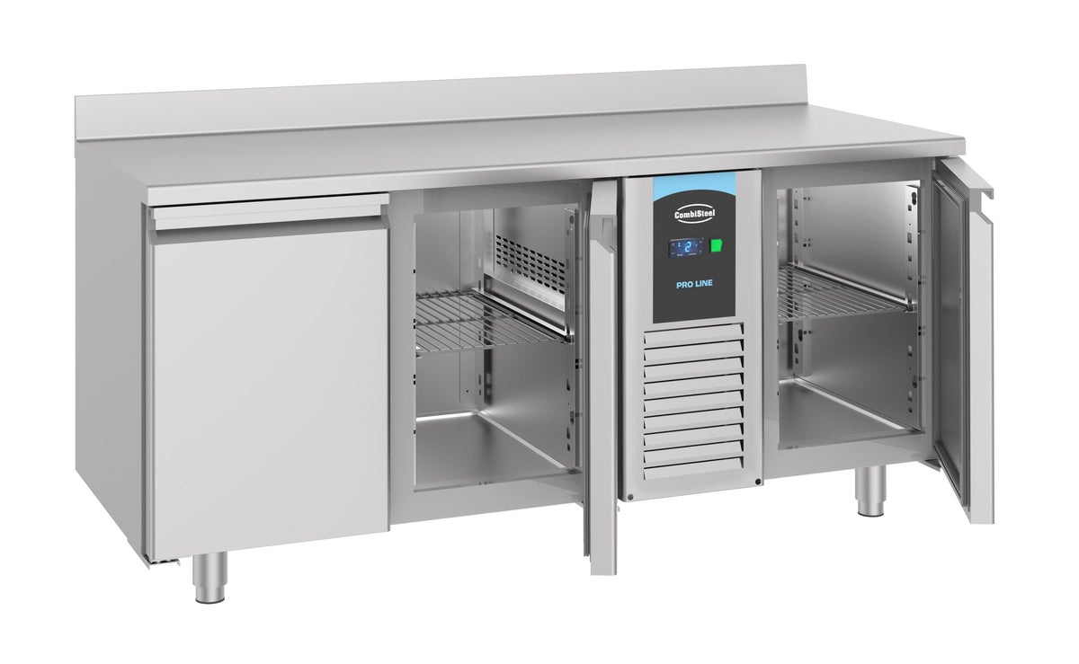 700 Table Réfrigérée Avec Dosseret 3 Portes Mono Block - Combisteel 7489.5405