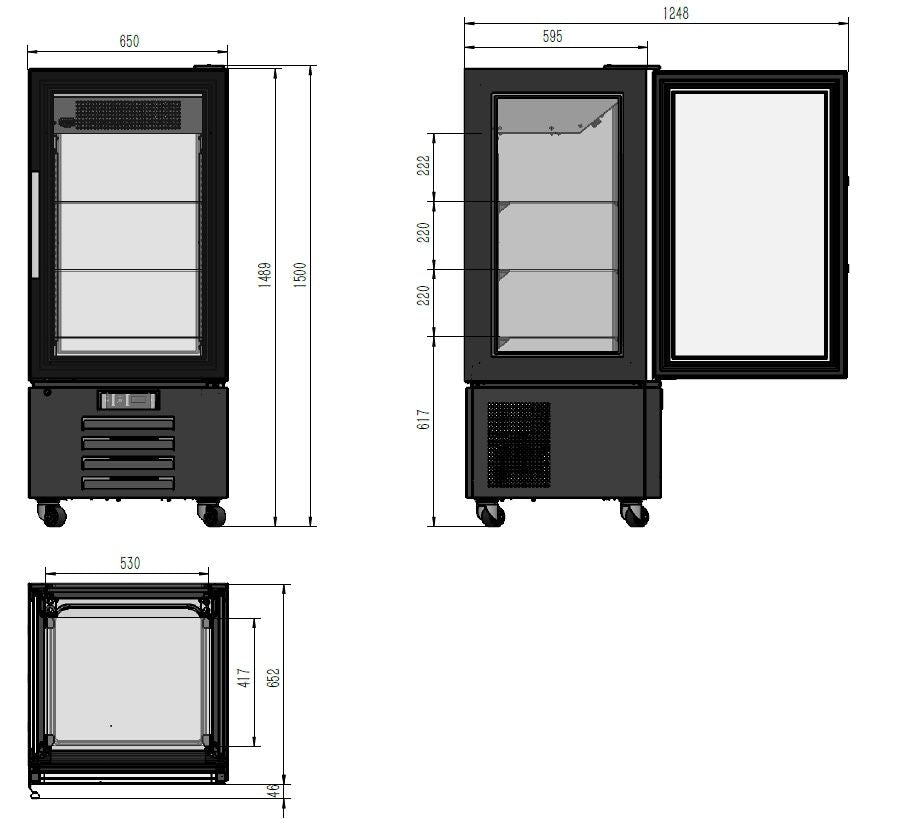 Vitrine De Pâtisserie Réfrigérée 1500 - Combisteel 7450.0840