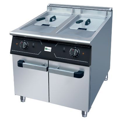 Friteuse sur coffre gaz JZH-RC-2 gamme 700 20+20 L