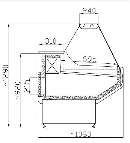 Vitrine Réfrigérée Owen 2.5 *Transport Sur Demande* - Combisteel 7486.0030