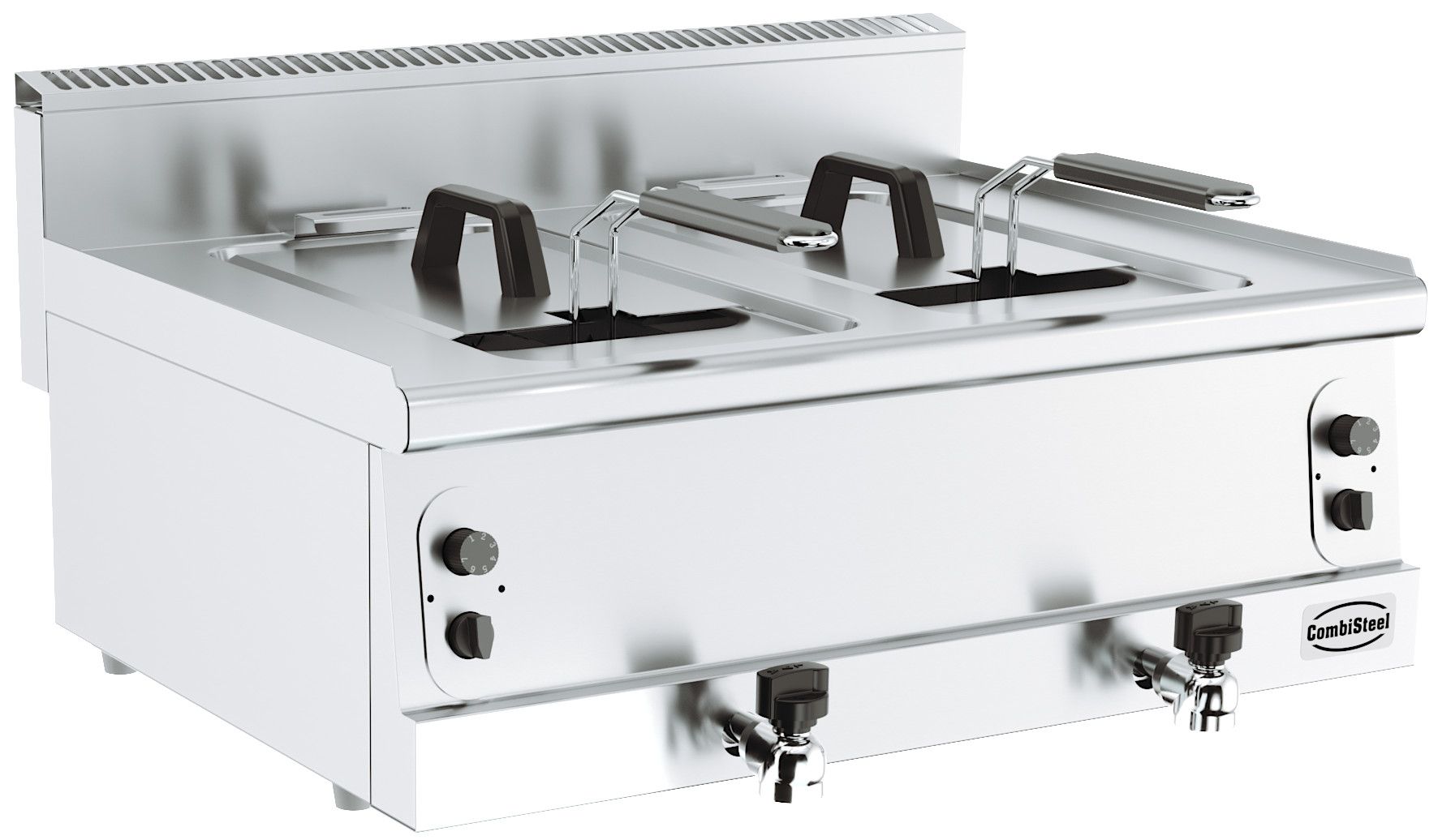Pro 600 Friteuse A Gaz. 2X8L **Attion, Largeur 800Mm**