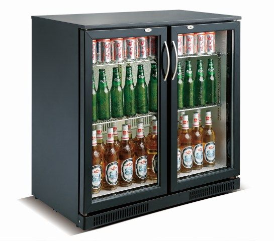 Arrière Bar Réfrigérée Noir 2 Portes L900 - 7455.1305