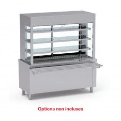 Meuble avec vitrine et cuve sans réserve SIVPPN-160 - Self enfant - 4x GN1/1