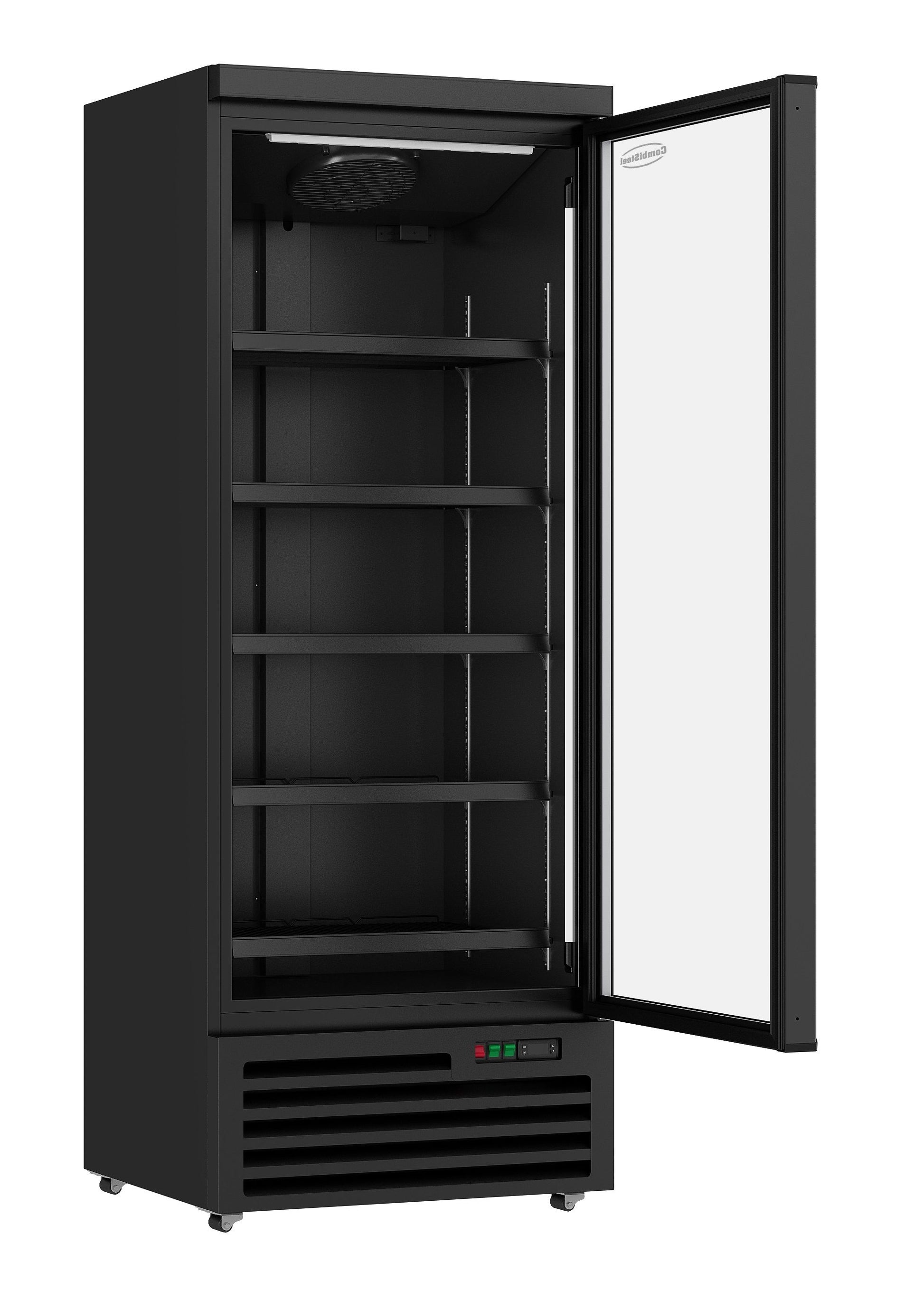 Armoire Positive 1 Porte En Verre Noir Jde-600R Bl - Combisteel 7455.2242