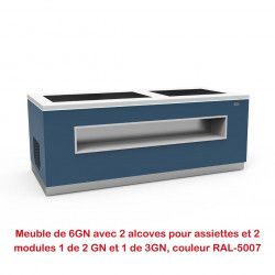 Buffet modulaire 1100 avec une alcôve BDP11-6G/32 - 6 GN 1/1