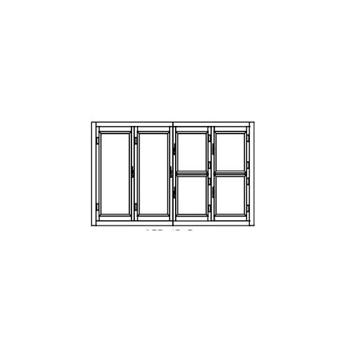 Armoire froide démontable négative 2 portes + 4 portillons CORECO AFD-4C-C - 3390x990x2160 mm