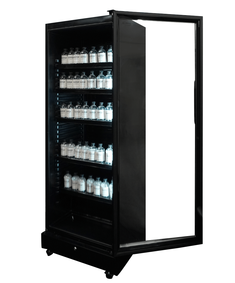 Armoire Positive 1 Porte En Verre Noir Sve-450 Bl - Combisteel 7086.0005