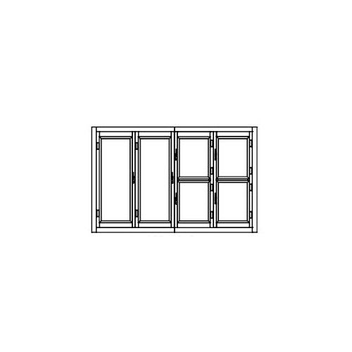 Armoire froide démontable positive 2 portes + 4 portillons CORECO AFD-4R-C - 3390x990x2160 mm