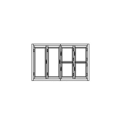Armoire froide démontable positive 2 portes + 4 portillons CORECO AFD-4R-C - 3390x990x2160 mm