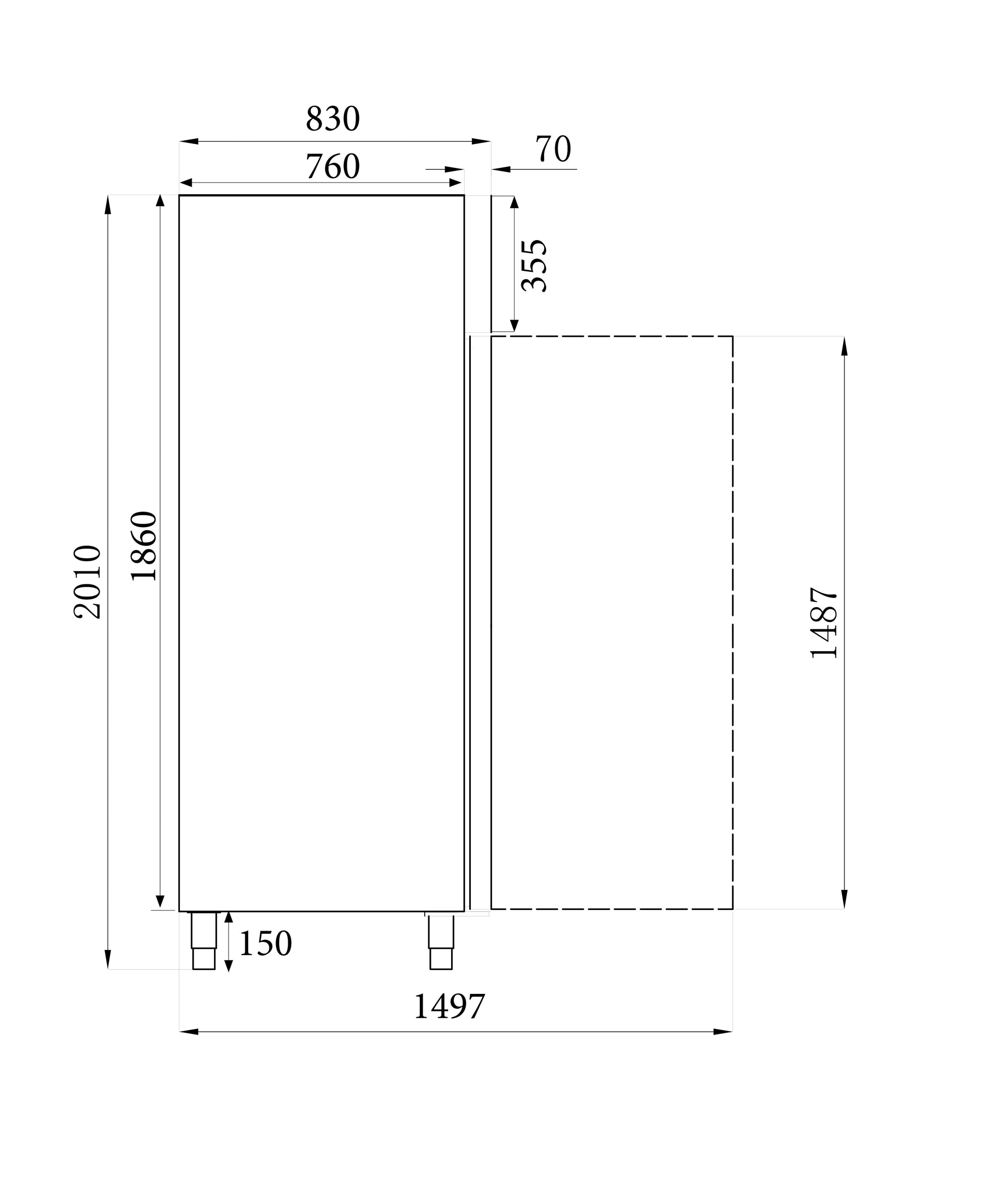 Armoire Positive En Acier Inox 2 Portes - Combisteel 7450.0074