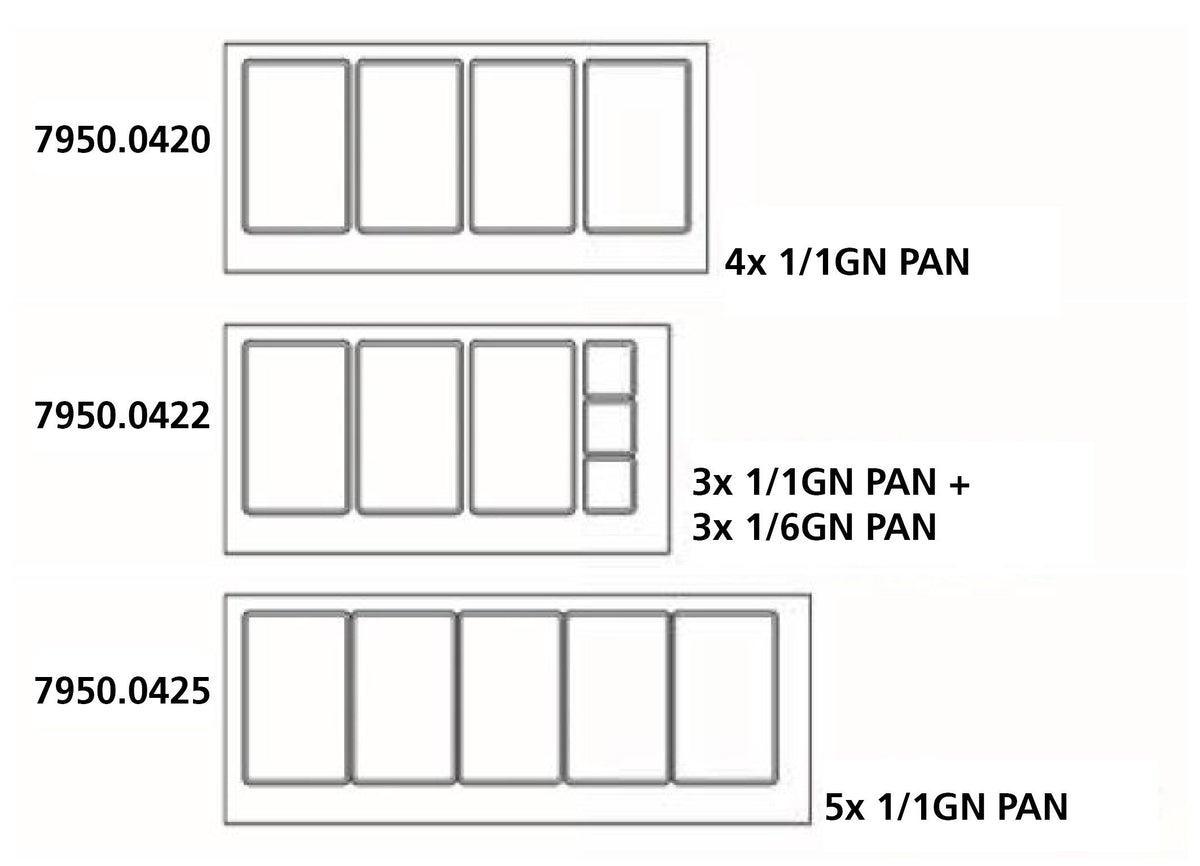 700 Table Réfrigérée Avec Verre 2 Portes 3X 1/1 + 3X 1/6 Gn Récipi - Combisteel 7950.0422