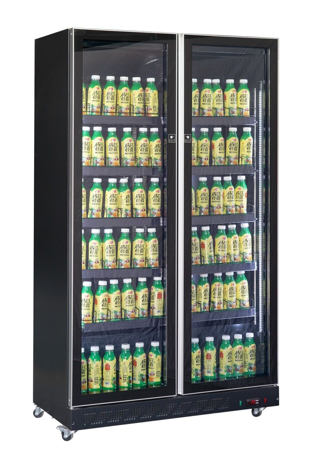 Armoire Positive 2 Portes En Verre Noir