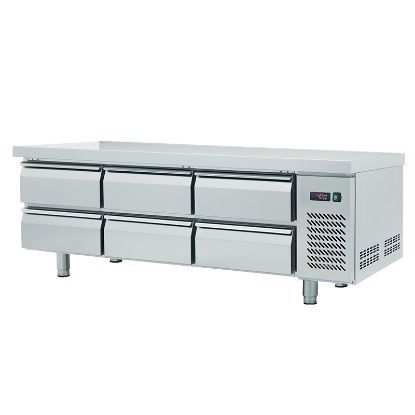 Soubassement réfrigéré ventilé AASBP1600-6T 6 tiroirs
