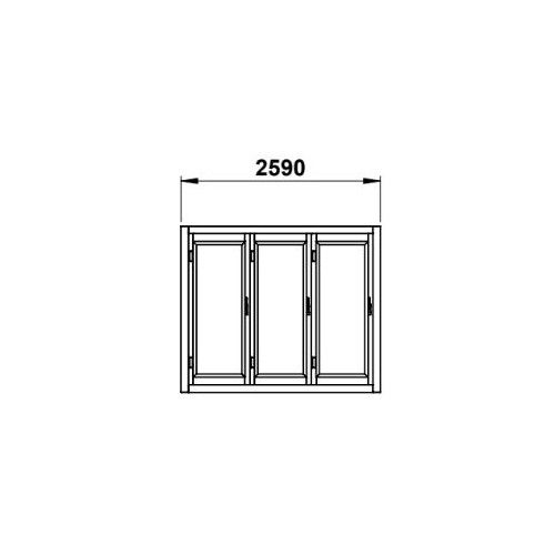 Armoire froide démontable positive 3 portes CORECO AFD-3R-A - 2590x990x2160 mm