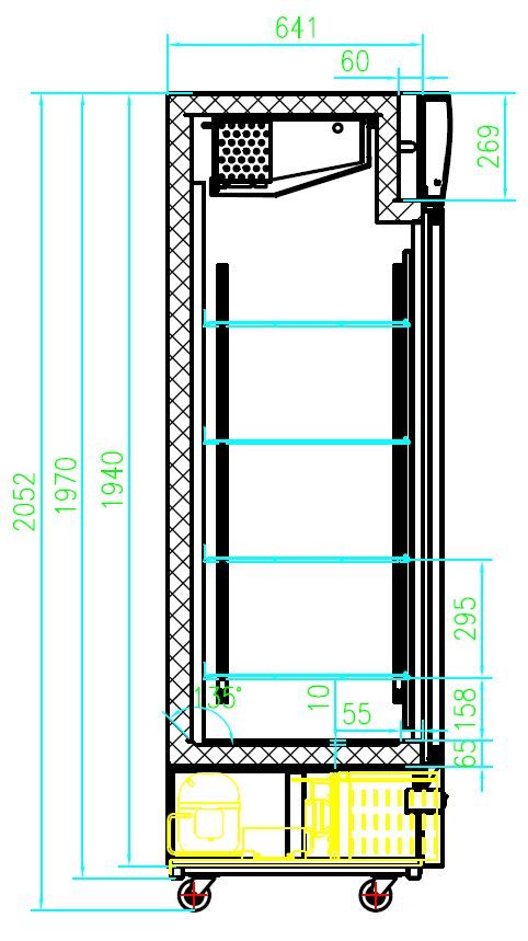 Armoire Negative 2 Portes En Verre L1210 - Combisteel 7450.0145