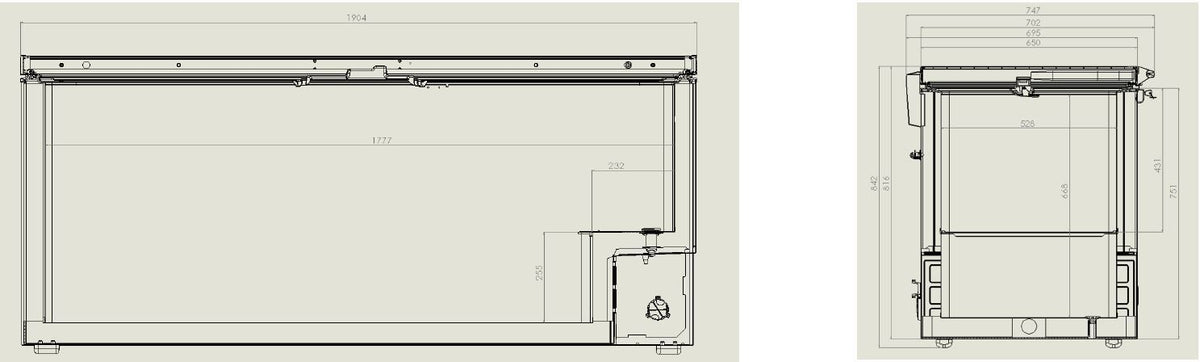 Congélateur Bahut Couvercle En Inox 635 L - Combisteel 7151.1125