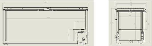 Congélateur Bahut Couvercle En Inox 635 L - Combisteel 7151.1125