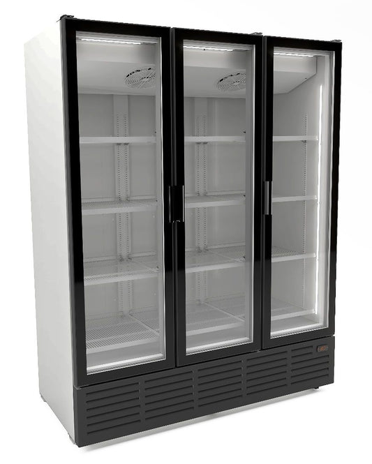 Armoire Positive 3 Portes En Verre - Blanc 9002