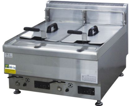Friteuse gaz JUS-TRC-2 gamme Top 650 10+10 L