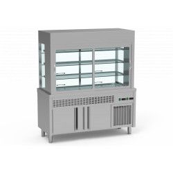 Vitrine self réfrigérée 3 niveaux + réserve ERATOS SVPR-200