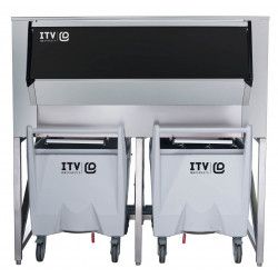 Bac de stockage de glace avec chariot ITV SCD400 637 kg