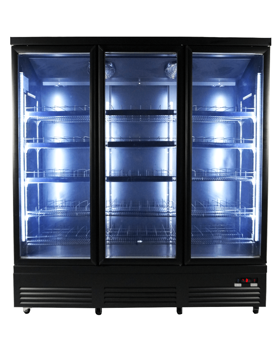 Armoire Positive 3 Portes En Verre Noir Ceb-1600R Bl - Combisteel 7526.0110