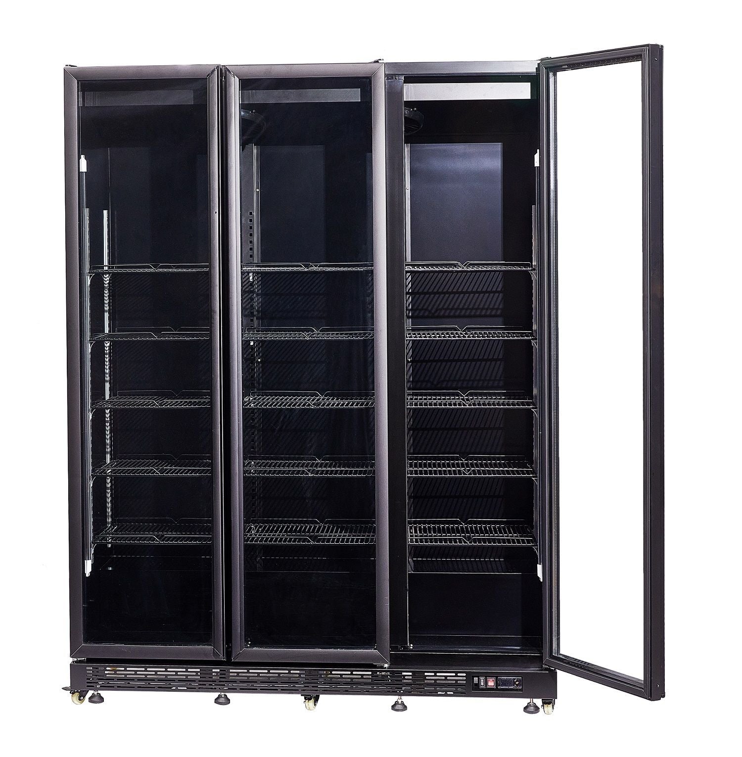 Armoire Positive 3 Portes En Verre Noir Nap-1200 Ht - Avec Porte Chauffante - Combisteel 7455.1925