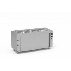 Meuble bain-marie à eau avec réserve neutre SBMN-120 - 3x GN1/1