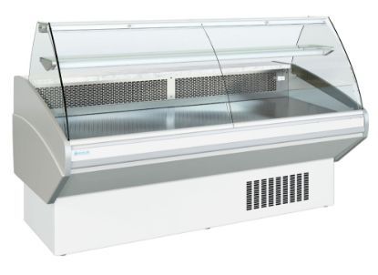 Comptoir d'exposition réfrigéré OM300B vitrage bombé froid statique