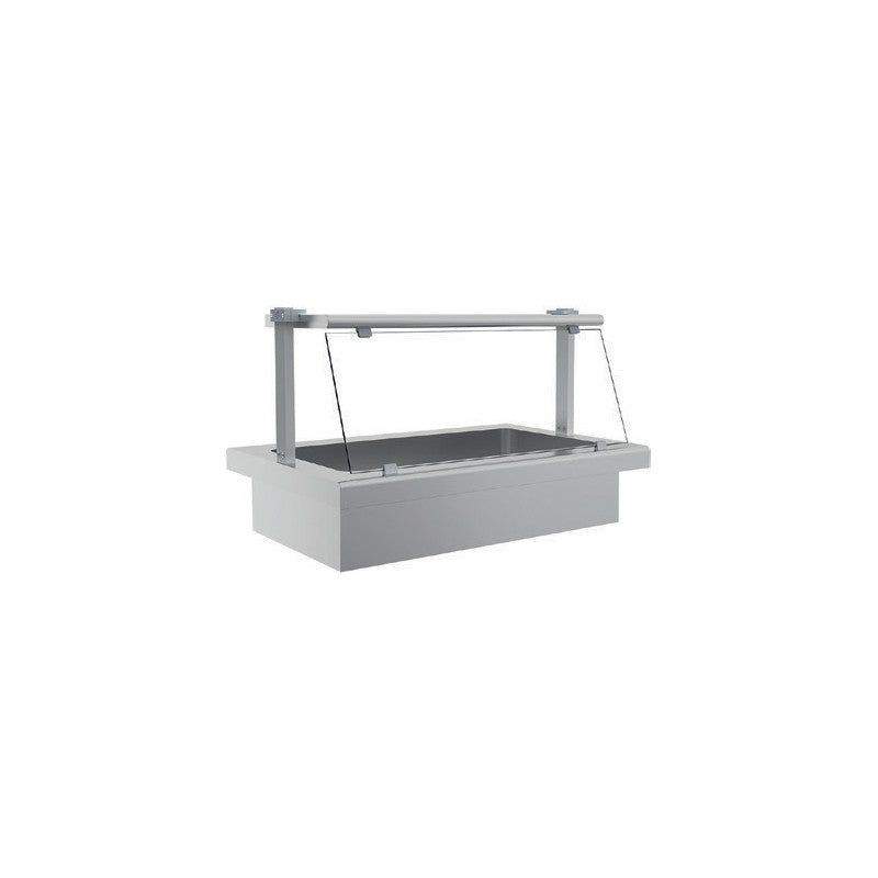Verre pare-haleine pour étagère en inox - SELF-SERVICE 750 - Largeur 2065 mm - Nosem